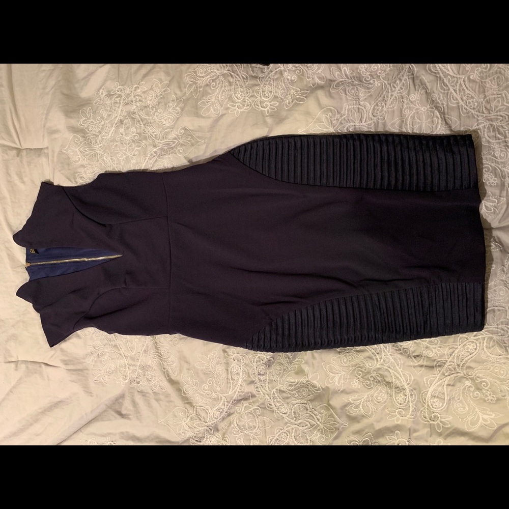 Navy fitted dress